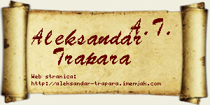 Aleksandar Trapara vizit kartica